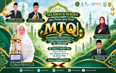 MTsN 6 Klaten Raih Juara 1 Cabang Tartil Putri pada MTQ XXXII Tingkat Kabupaten Klaten Tahun 2026